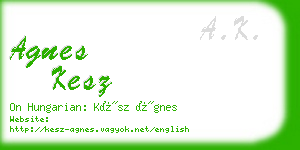 agnes kesz business card